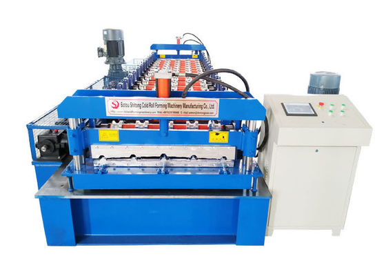 Coil Width 1000mm Automatic Roll Forming Machine , PPGI Wall Sheet Roll Forming Machine